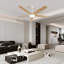 Modern Wooden LED Ceiling Fan Light With Remote
