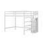 Lit mezzanine double avec garde-robe et escalier-987681152