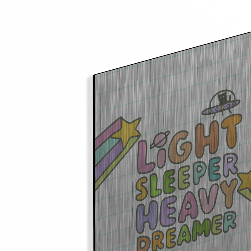 Art mural en métal luxueux «Light Sleeper Heavy Dreamer» par Club Daydream, 12 po x 16 po, H 16 po x l 12 po