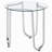 Dutton Chrome Round Glass Top End Side Table
