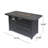Rectangular Iron Fire Pit With 30,000BTU Output And Integrated Tank Cover For Efficient Outdoor Heating.