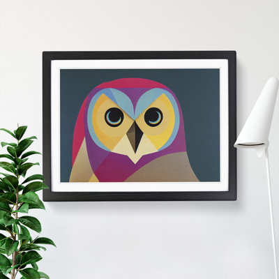 Abstract Barn Owl - Single Picture Frame Print