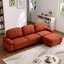 Canapé modulaire confortable modulaire en chenille orange foncé de 111 pouces