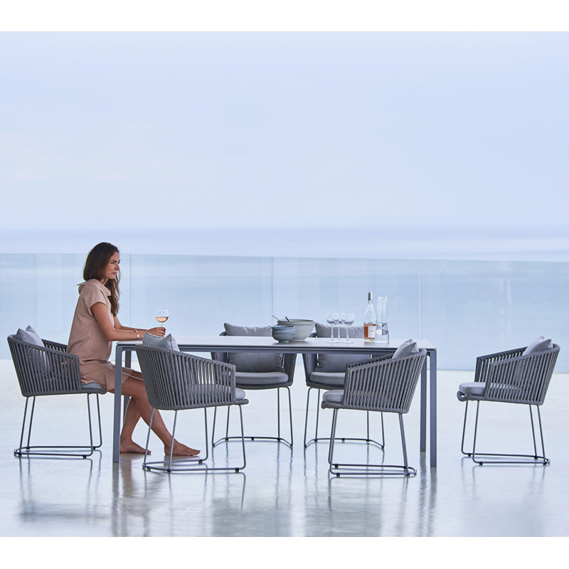 Moments Outdoor Dining Chair Cushion, Gray