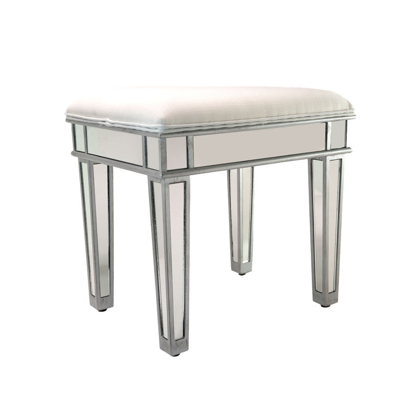 Tabouret de coiffeuse à miroir Aarran Ella