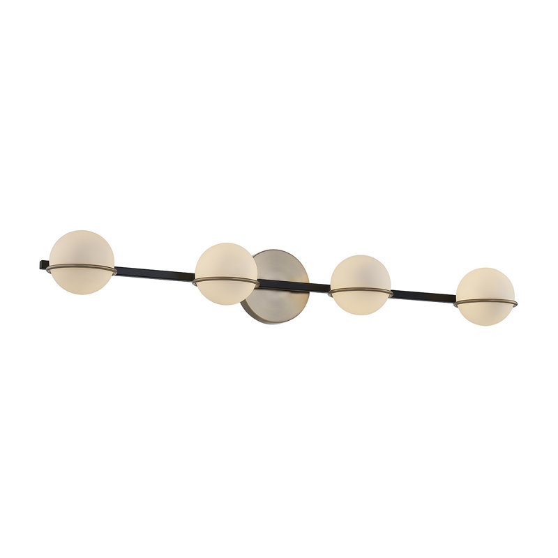 Bar pour salle de bain Eastwood, 4, Noir mat / laiton
