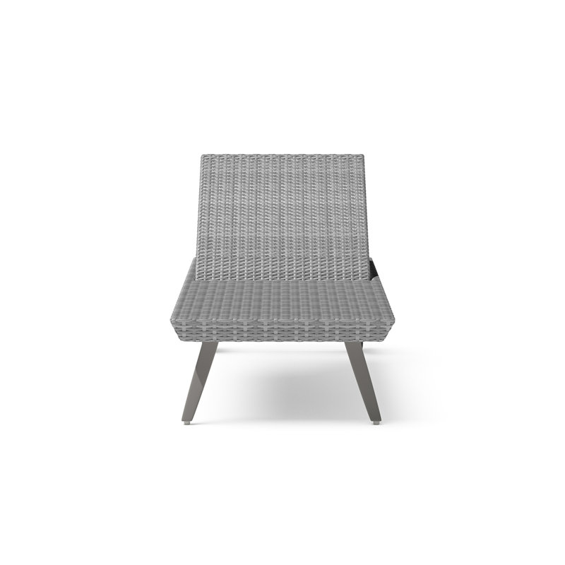  Ehrenfried 81" Long Reclining Slat Seat, Gray