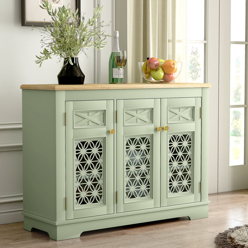 Storage Sideboard, Brown/Green