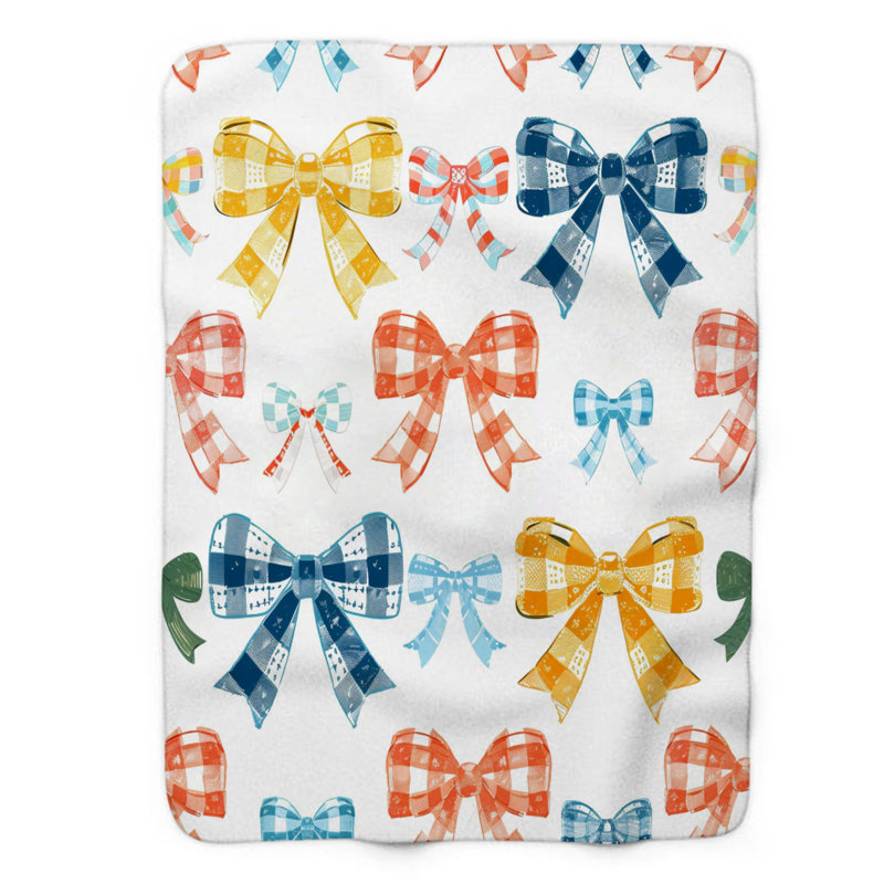 Couverture en sherpa de qualité supérieure Rainbow Knot - 1 pièce, L 60 po x L 80 po