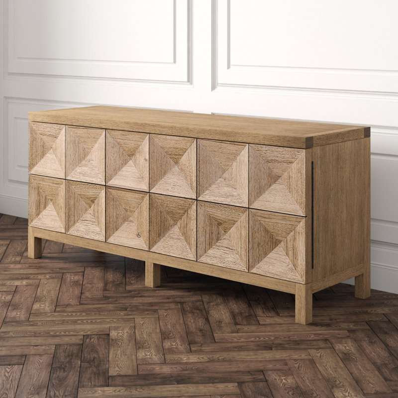 Quadrant 76'' W Solid Wood Sideboard, Washed Walnut