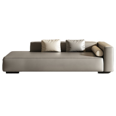 Rozalia Faux Leather Chaise Lounge