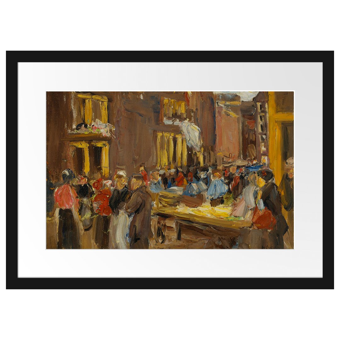 Gerahmter Kunstdruck Jewish Alley in Amsterdam von Max Liebermann