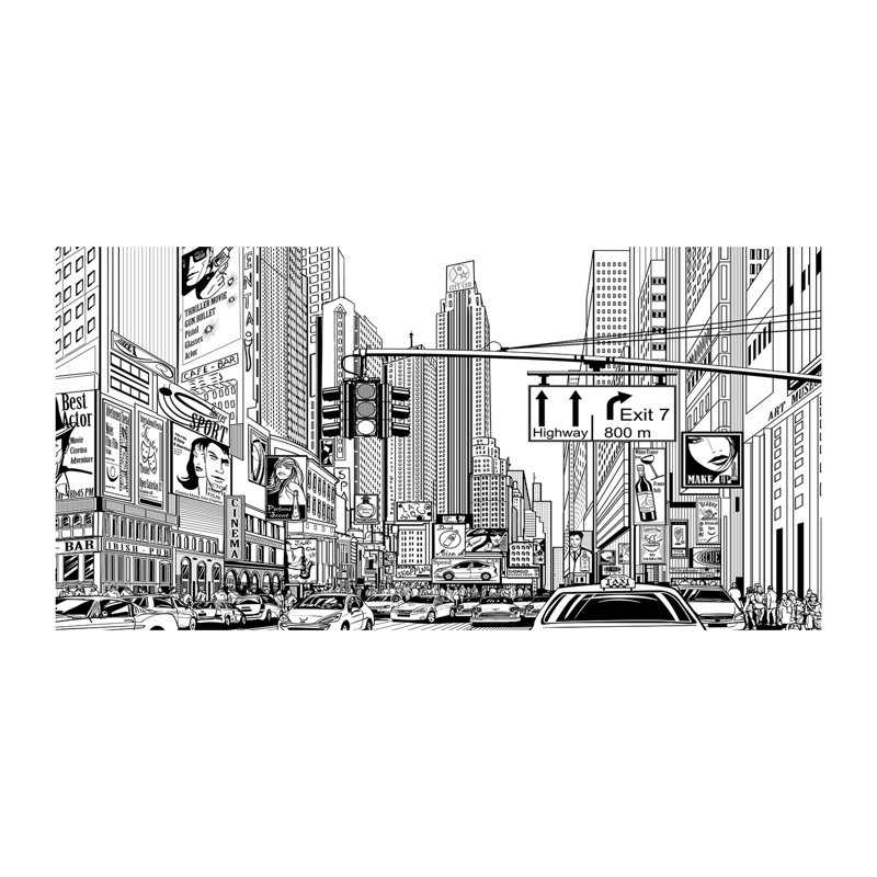 Streets Of New York - Wrapped Canvas Print