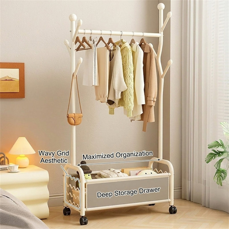 Porte-armoire pleine longueur pour la chambre à coucher, White