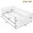 Children's Double Wooden Platform Bed With Railings, Low Iron Twin Bed, Safe And Sturdy For Girls And Boys, White-634785832-634785833