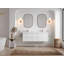 Meuble-lavabo double flottant 60 po avec dessus en quartz Roswell-101959556