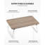Bureau d'ordinateur portable pliable, table de chevet portable, plateau de table de petit-déjeuner léger, support pour ordinateur portable, mini table pour travailler, écrire, manger, pique-niquer