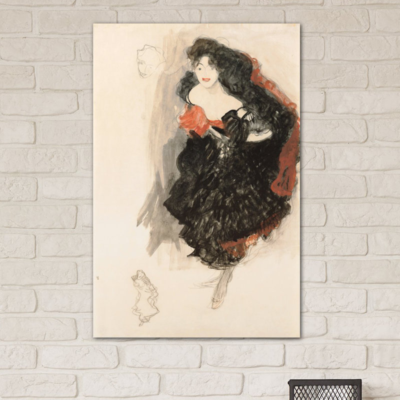 «Study for Judith II» par Gustav Klimt, reproduction d'art sur toile tendue, H 60 po x l 40po x P 1,5 po, Toile tendue