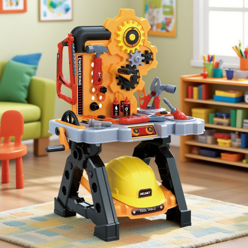 Engineer Tool Table Play Set Workshop Toy Gift Tool Kit