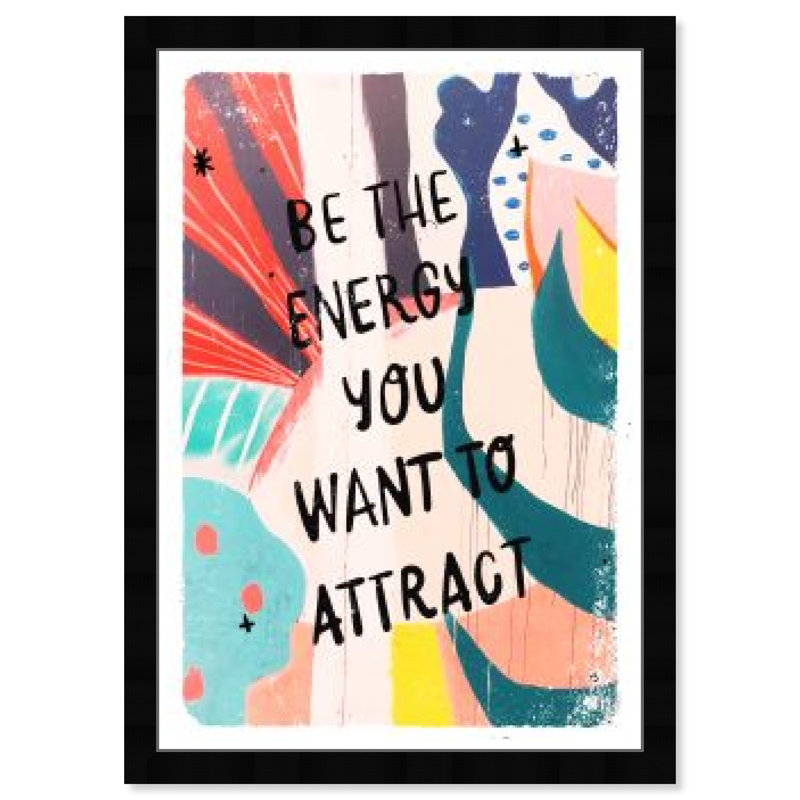 «Typographie and Quotes Energy You Want», impression sur papier bleu rustique
