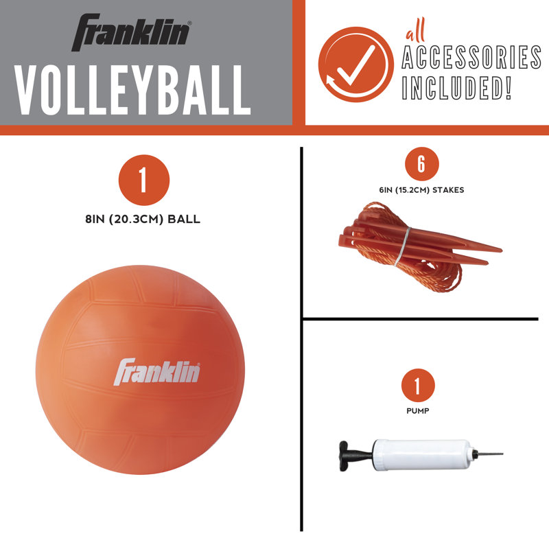 Portable Outdoor Volleyball Set with Net and Ball