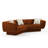 Minimore Modern Style 120'' W Charlotte 4Seater Chesterfield Curved Sofa-992059946