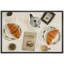 «Warm Neutral Coffee and Croissant Breakfast Still Life», reproduction d'art sur toile encadrée dans la chambre principale-131089222-131089221