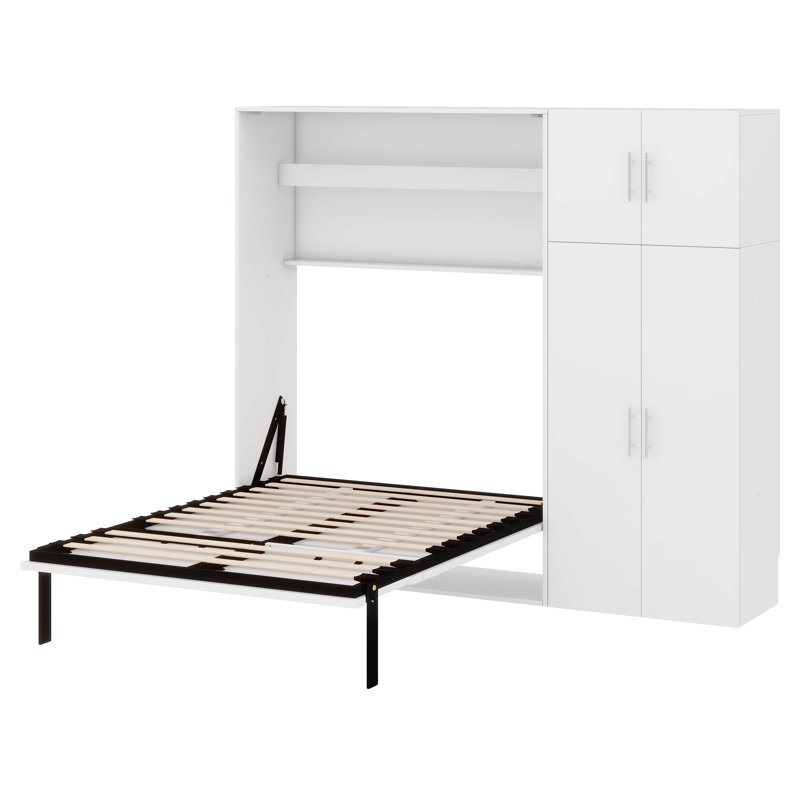 Lit escamotable avec casiers et armoires escamotables, Double