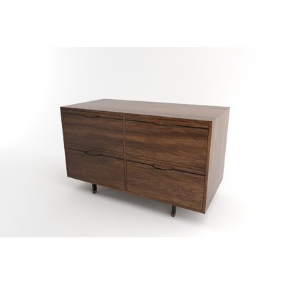 Chapman 4 Drawer 47"" W Double Dresser -  Tronk Design, CHP_2U_2DW_WAL_BL