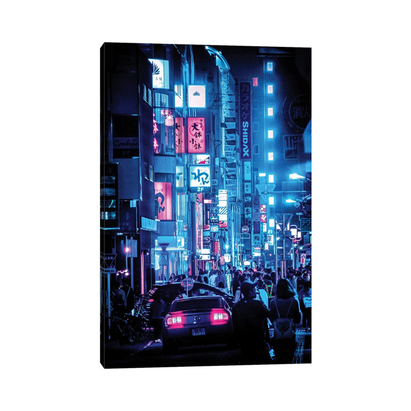 Tokyo Night Life 1 Piece Wrapped Canvas Wall Art, 20.32 cm H x 30.48 cm W