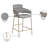 Yara Beige Velvet Counter Stool-75000051