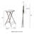 Angulo Folding Stool - Backless 24-Inch Stool with 225lb Capacity for Kitchen or Rec Room - Portable Indoor Counter Bar Stools by Lavish Home (White)-1658673293