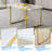 4 - Person Dining Set, Modern Rectangular Dining Table Set with 4 Luxury Faux Leather Dining Chairs-360946222-360946210