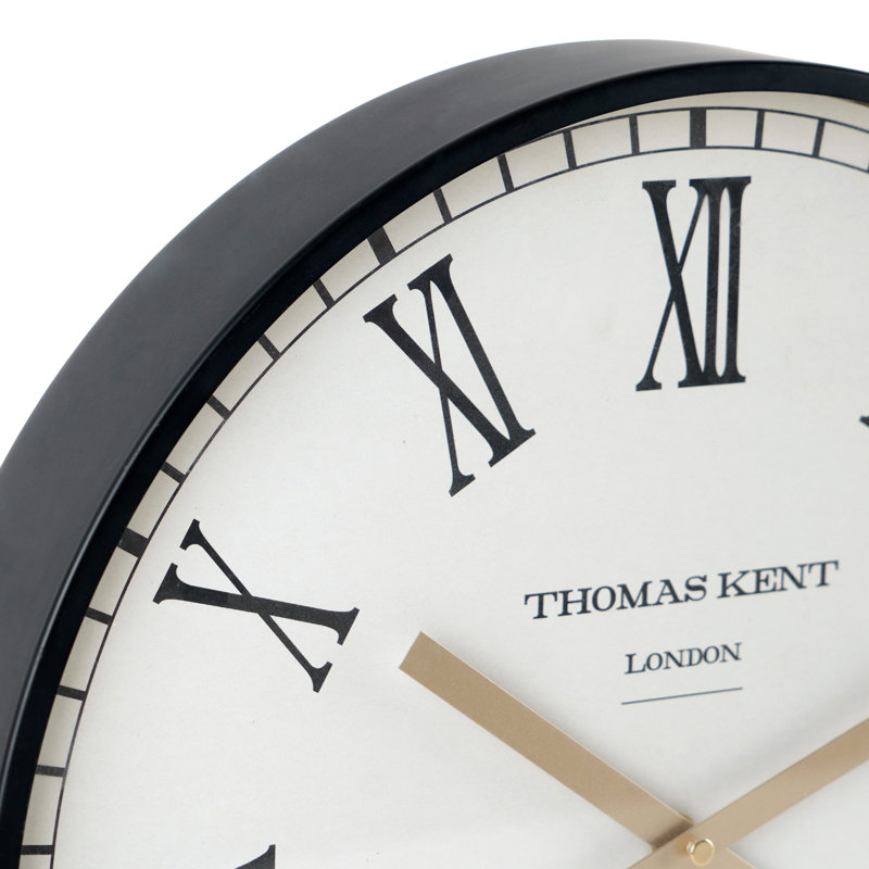 Modern Contemporary Round Luxury 15.75" Metal Wall Clock, White