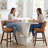 Bisto Modern Faux Leather Swivel Bar Stool with Cutout Backrest-466326318-466326311
