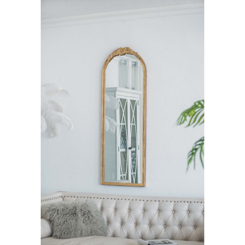 Miroir de plancher en bois, miroir complet