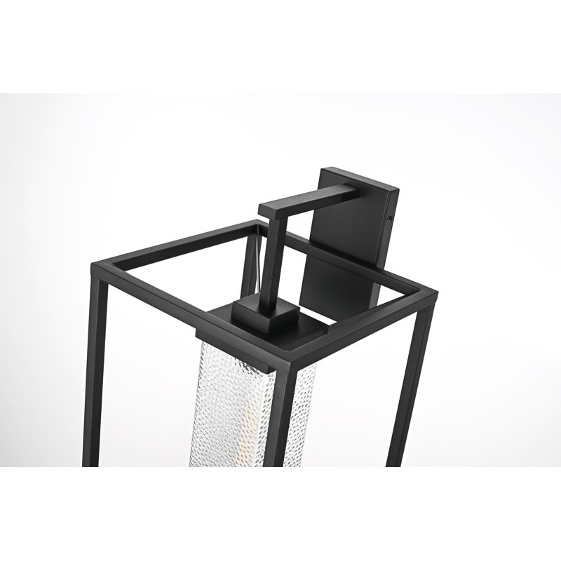 Willington Outdoor Wall sconce in Black, 25.5" H x 12" W x 13" D