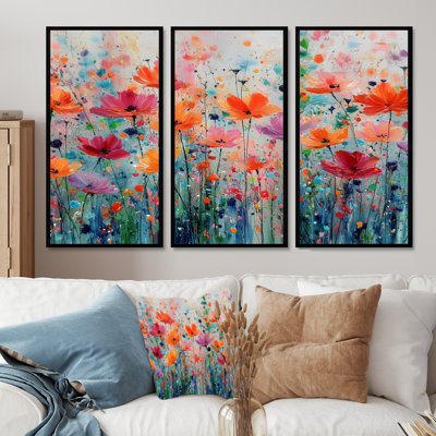 Vibrant Meadows On Summer Daisies - Ensemble de décorations murales marguerites