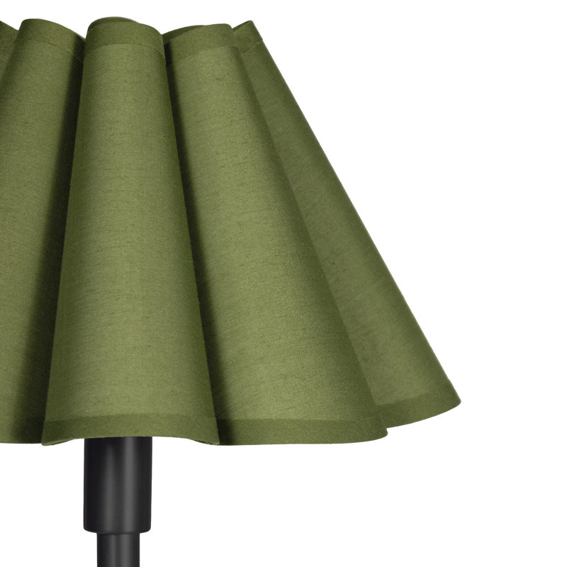 Polly Floor Lamp, Natural Brass, Green