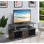 Meuble télé avec 3 armoires de rangement et tablette pour téléviseur de 55 po ou moins Edwin