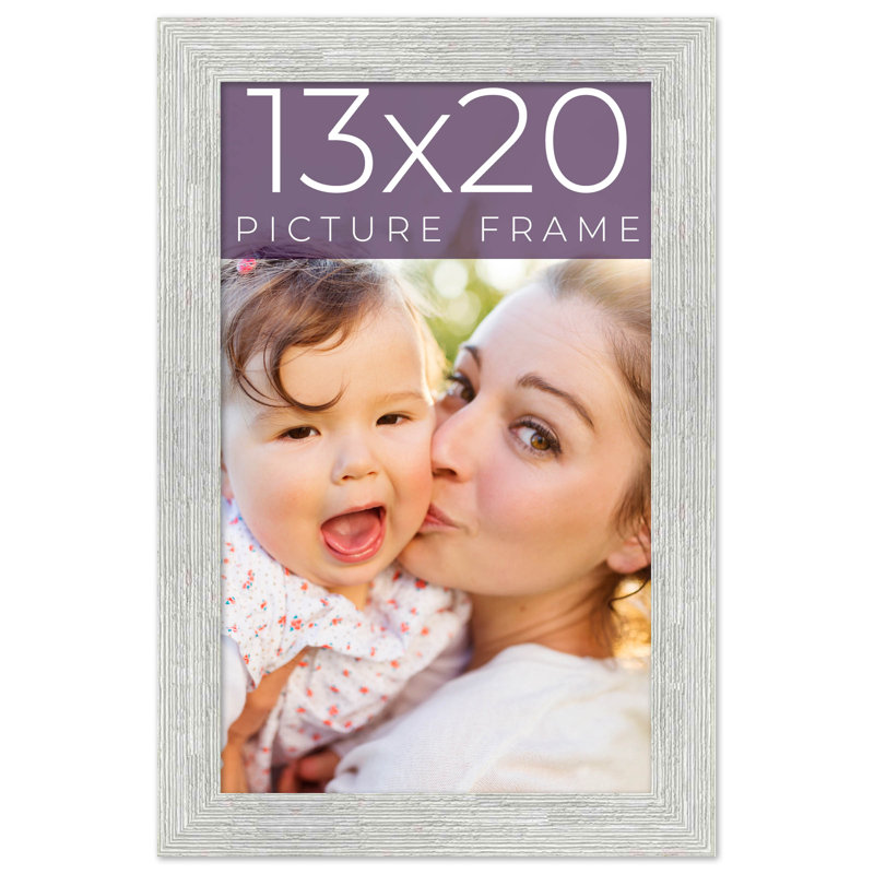 Cadre photo en bois massif Matiza, Blanc, 13 po x 20 po