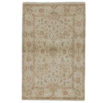 High-Quality Hand-Knotted Cream Area Rug