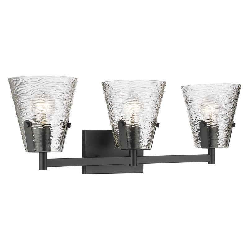 Éclairage pour meuble-lavabo 3 lumières Basiliso, Noir mat