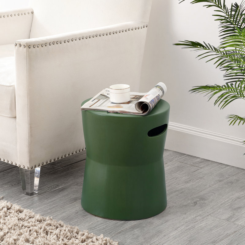 Ghanem End Table, Moss Green