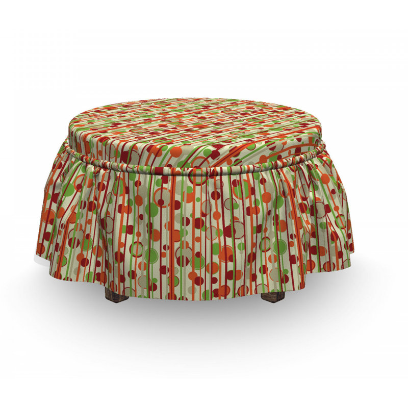 Housse pour repose-pieds abstract cercles