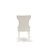 5 Piece Kitchen Table Set for 4 Includes a Round Dining Room Table and 4 Doeskin Linen Fabric Parsons Dining Chairs, Linen White-2008041386