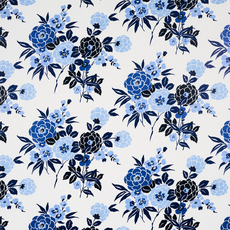 Valentina Floral Wallpaper, Blue