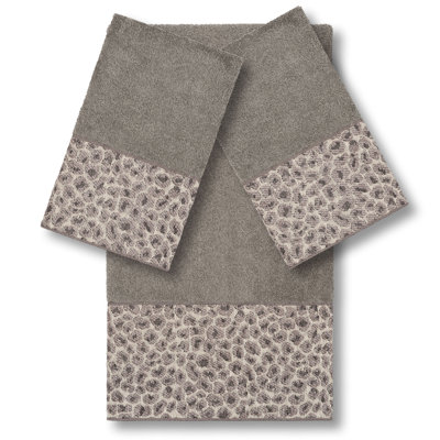 Ensemble de serviettes 100% coton à pois 3 pièces