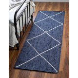 Tapis minuit en jute / sisal tressé à la main Bigbee Southwestern