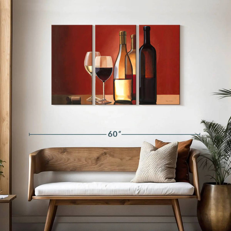 Yarlin Wine Trio, 28" H x 45" W